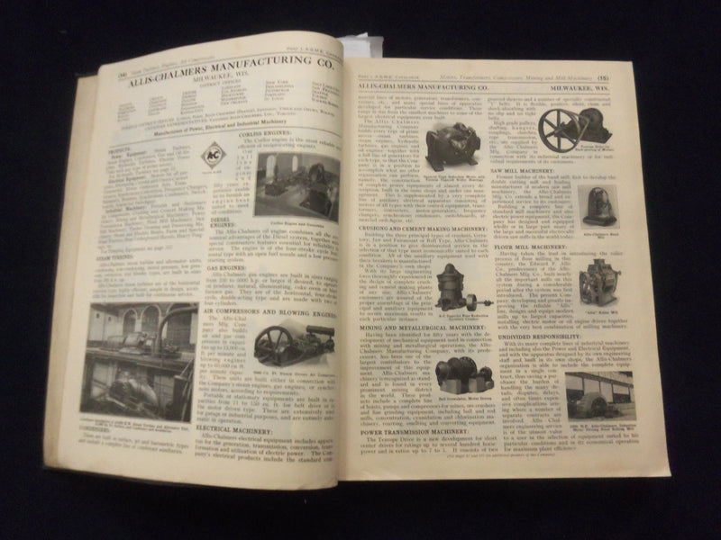 1926 CONDENSED CATALOGUES OF MERCHANICAL EQUIPMENT SOFTCOVER BOOK - KD 8301