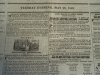1849 LOWELL DAILY JOURNAL & COURIER NEWSPAPER LOT OF 7 - MASSACHUSESTTS- NP 614D