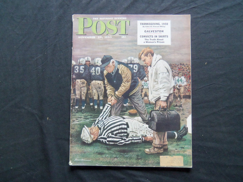 1950 NOVEMBER 25 THE SATURDAY EVENING POST MAGAZINE - ILLUSTRATED COVER- SP 1849