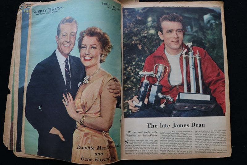 1955-1956 MOVIE STARS COLOROTO PHOTOS SCRAPBOOK - R. BURTON - L. CARON - E 24922