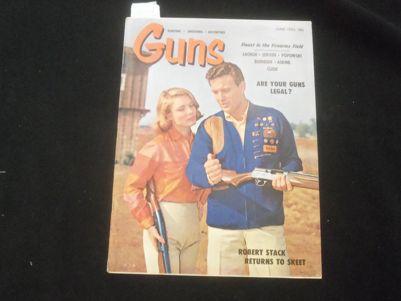 1963 JUNE GUNS MAGAZINE - ROBERT STACK - J 7812