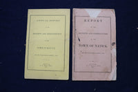1859-1889 TOWN OF NATICK RECEIPTS AND EXPENDITURE REPORTS - LOT OF 24 - O 3393