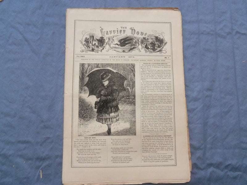 1873-1877 CARRIER DOVE NEWSPAPER -PROTESTAND EPISCOPAL CHURCH-LOT OF 60- NP 8413