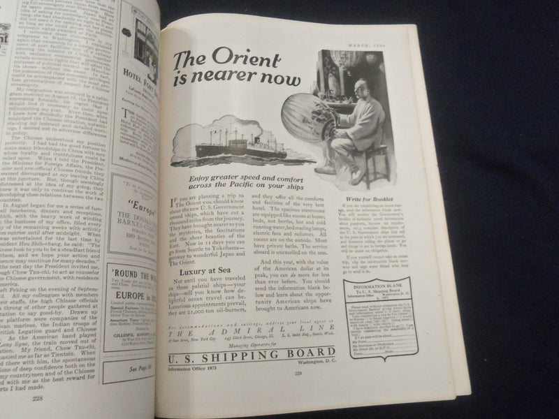 1922 MARCH ASIA MAGAZINE - SLOW AMERICANS - GREAT PHOTOS & STORIES - SP 1222U