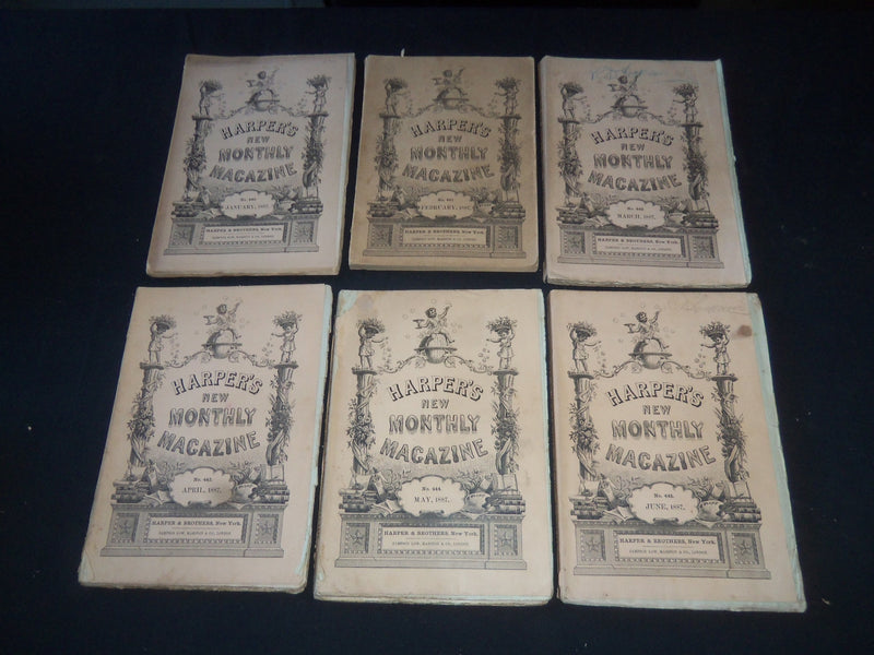1887 HARPER'S MONTHLY MAGAZINE -COMPLETE YEAR- NICE ILLUSTRATIONS & ADS- WR 1417