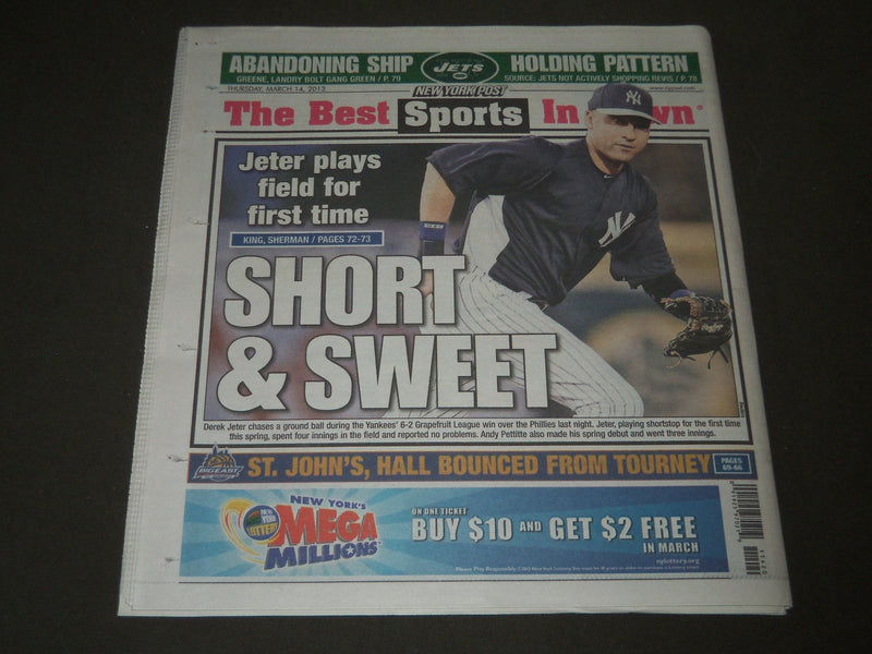 2013 MARCH 14 NEW YORK POST NEWSPAPER - FRANCIS NEW POPE - NP 2457