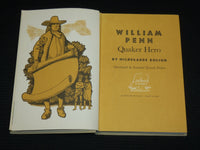 1961 WILLIAM PENN QUARTER HERO HARDCOVER BOOK BY HILDEGARDE DOLSON - KD 7300