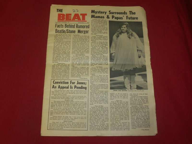 1967 DEC 2 THE BEAT NEWSPAPER-THE BEATLES-STONES -PHOTOS, ARTICLES & ADS-NP 3924