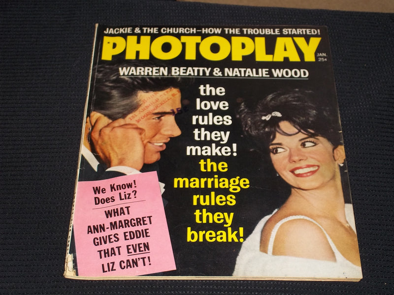 1963 JANUARY PHOTOPLAY MAGAZINE - WARREN BEATTY & NATALIE WOOD COVER - E 16621