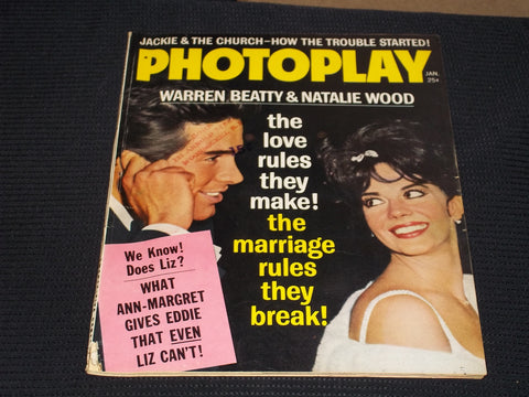 1963 JANUARY PHOTOPLAY MAGAZINE - WARREN BEATTY & NATALIE WOOD COVER - E 16621