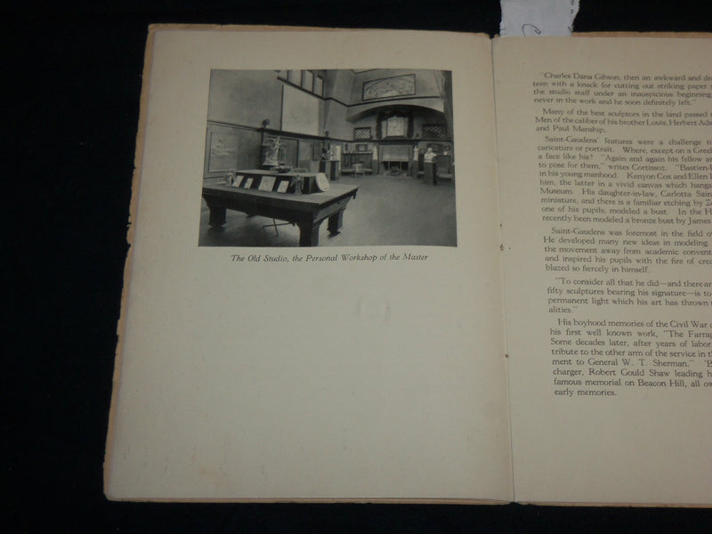 1920'S THE AUGUSTUS SAINT GAUDENS MEMORIAL PROGRAM - NEW HAMPSHIRE - J 6640
