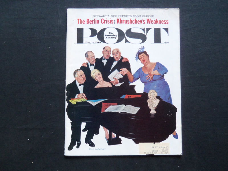 1961 DEC 16 THE SATURDAY EVENING POST MAGAZINE - ILLUSTRATED COVER - SP 2362