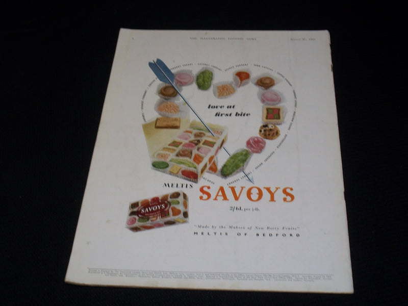 1955 AUGUST 27 ILLUSTRATED LONDON NEWS MAGAZINE NICE COVERS & ADS - E 4258