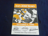 1988 DEC 3 SAN JOSE BOWL PROGRAM - DE ANZA COLLEGE VS CHABOT COLLEGE -ST 659I