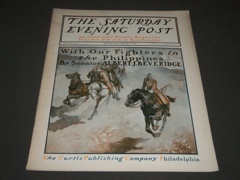 1900 MARCH 31 THE SATURDAY EVENING POST MAGAZINE - ILLUSTRATED COVER - SP 577