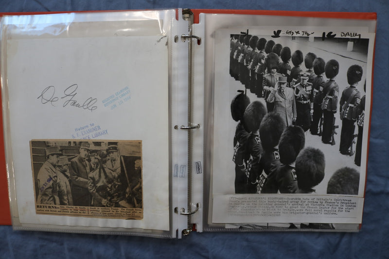 CHARLES DE GAULLE ORIGINAL NEWS PHOTOS BOOK #2 - 90 PHOTOS - #65