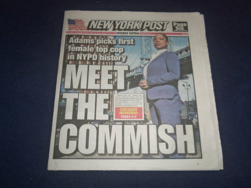 2021 DECEMBER 15 NEW YORK POST NEWSPAPER - KEECHANT SEWELL NEW NYPD COMMISSIONER