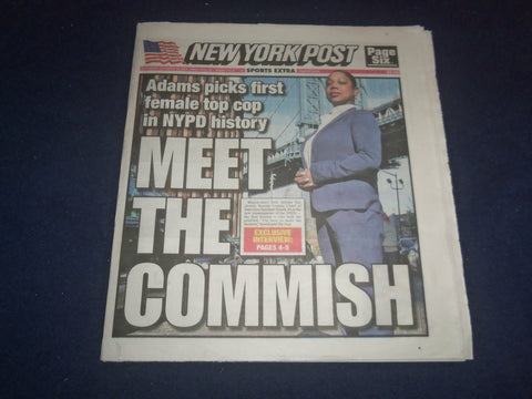 2021 DECEMBER 15 NEW YORK POST NEWSPAPER - KEECHANT SEWELL NEW NYPD COMMISSIONER