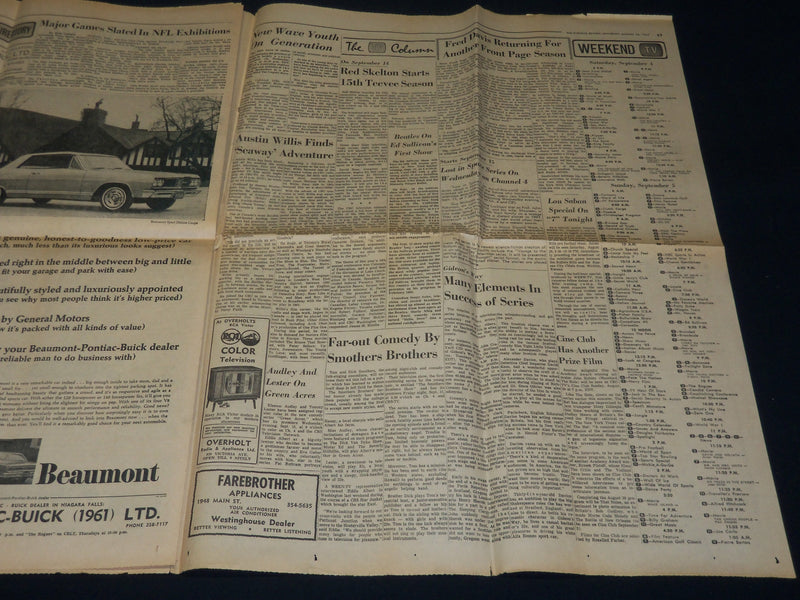 1965 AUGUST 28 NIAGARA FALLS EVENING REVIEW NEWSPAPER - CANADA - NP 4945