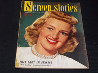1948 SEPTEMBER SCREEN STORIES MAGAZINE - BETTY GRABLE FRONT COVER - E 14128