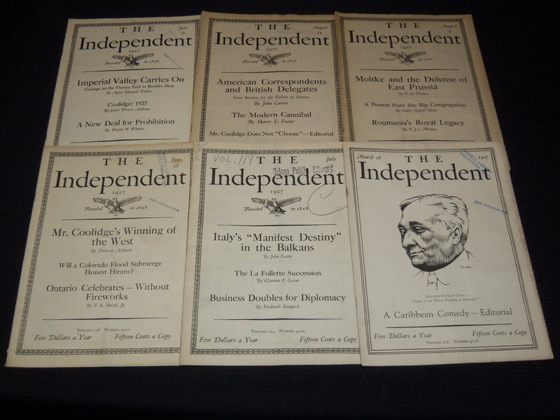 1927 THE INDEPENDENT WEEKLY MAGAZINE LOT OF 42 ISSUES - ARTICLES & ADS - WR 708