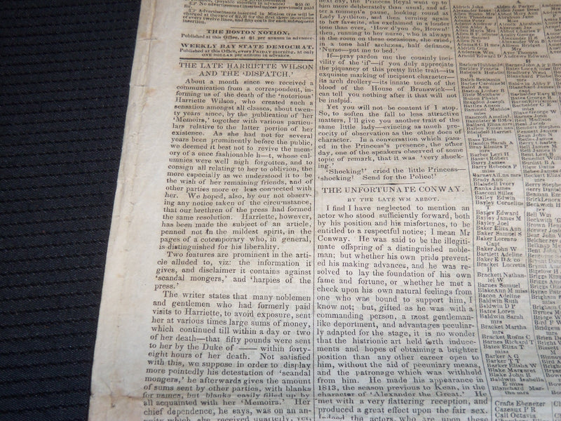 1845 JUNE 17 BOSTON DAILY TIMES NEWESPAPER - TROTTING MATCH CAMBRIDGE - NP 3878V