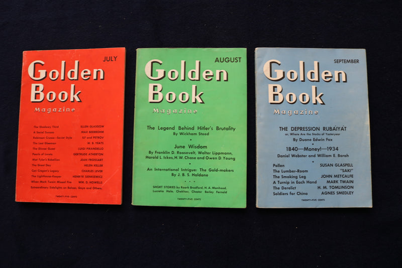 1934 THE GOLDEN BOOK MAGAZINE - COMPLETE YEAR - LOT OF 12 - O 3455
