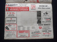 1967 WASHINGTON SENATORS VS. NEW YORK YANKEES SCORECARD - J 8399