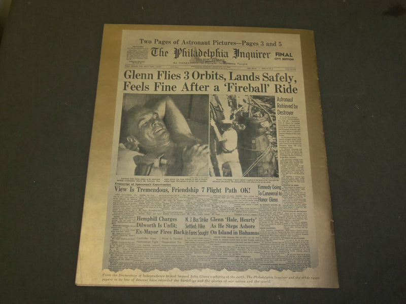 1962 SEPTEMBER 16 THE PHILADELPHIA INQUIRER NEWSPAPER HISTORY SUPPLEMENT-NP 3447