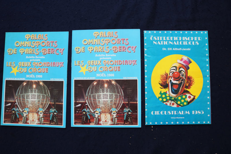 1980'S-1990'S CIRCUS PROGRAMS - LOT OF 39 - O 3641