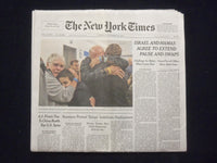 2023 NOVEMBER 28 NEW YORK TIMES - ISRAEL AND HAMAS EXTEND PAUSE AND SWAPS