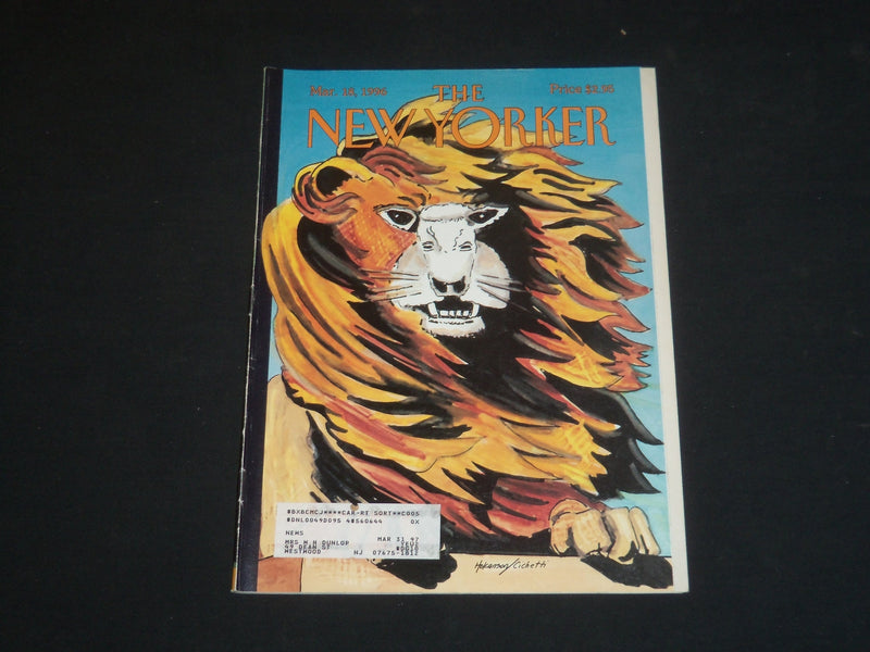 1996 MARCH 18 THE NEW YORKER MAGAZINE - ILLUSTRATED COVER - NY 1794