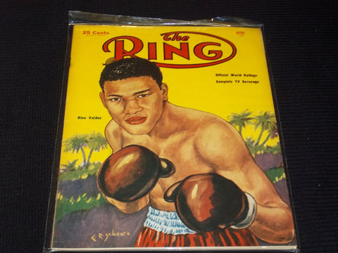 1954 APRIL THE RING MAGAZINE - NINO VALDES FRONT COVER - E 4678