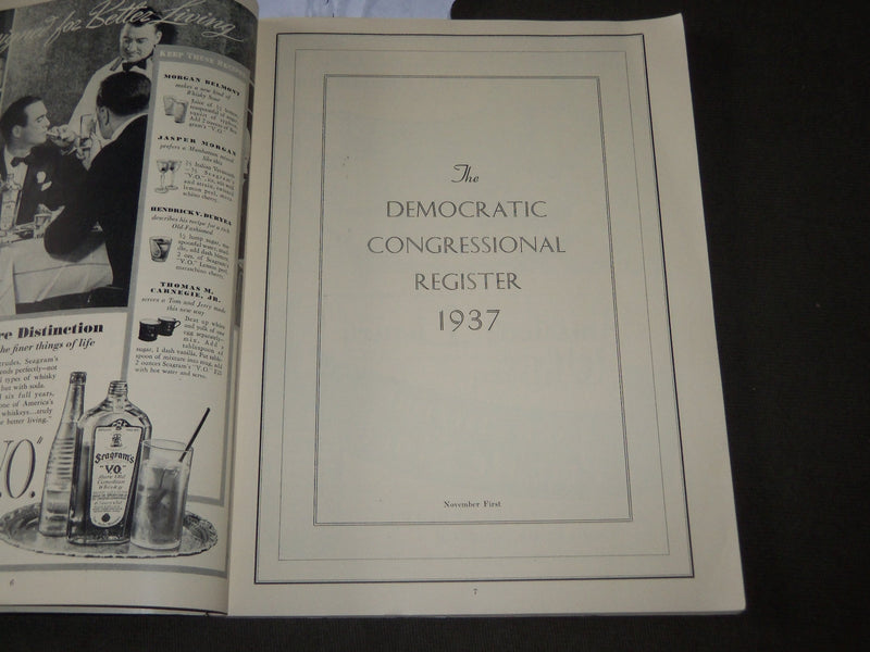 1937 THE DEMOCRATIC CONGRESSIONAL REGISTER - LYNDON JOHNSON - PHOTOS - J 3177
