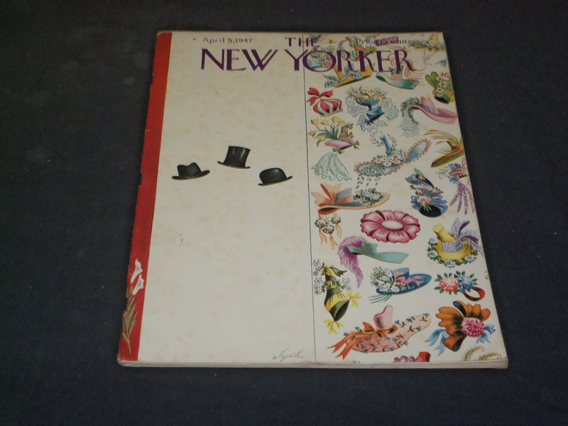 1947 APRIL 5 THE NEW YORKER MAGAZINE - ILLUSTRATED COVER - NY 257