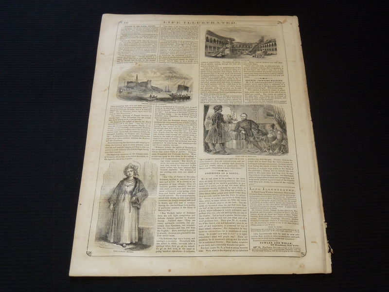 1857 NOVEMBER 7 LIFE ILLUSTRATED NEWSPAPER - DR. BELLOWS - ALL SOULS - NP 5911