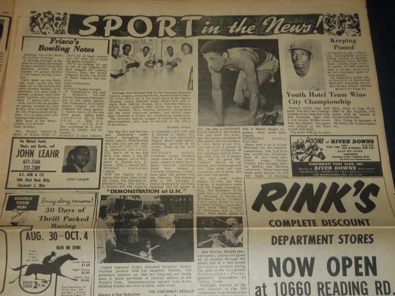 1963 AUG 24 CINCINNATI HERALD NEWSPAPER - PREPARE FOR WASHINGTON MARCH - NP 4417