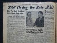 1954 AUGUST 21 NY DAILY NEWS NEWSPAPER - OLSON BEATS ROCKY IN 15 - NP 2503