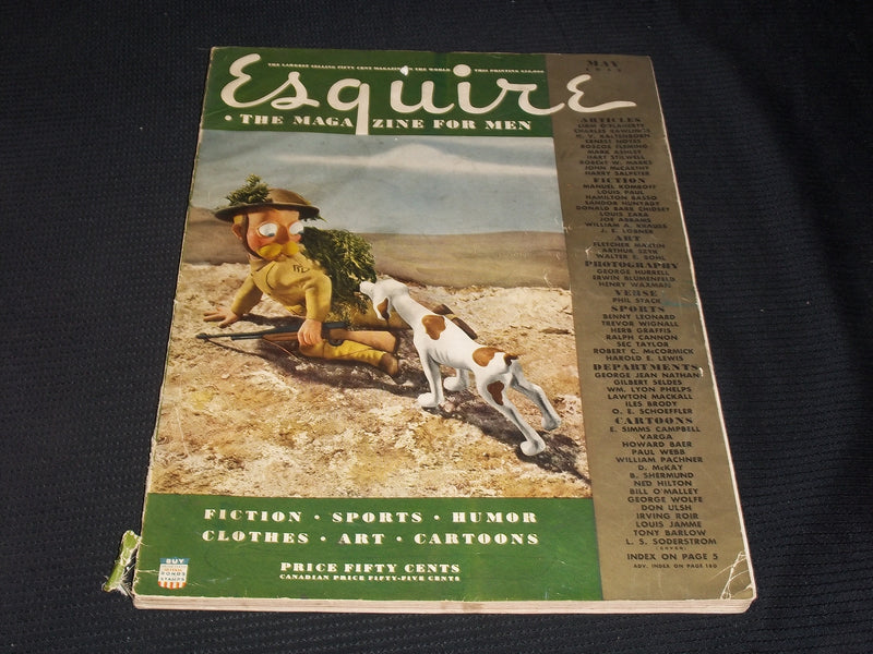 1942 MAY ESQUIRE MAGAZINE - VERY NICE FRONT COVER & ADS - E 5143