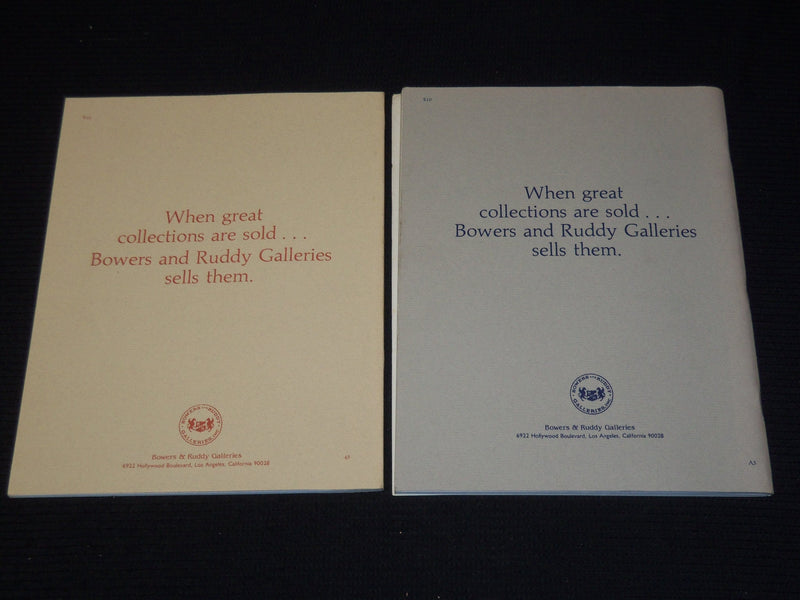 1981 THE EARL VICTOR TUTTLE COLLECTION COIN CATALOGS 1 & 2 - LOT OF 2 - O 3239J