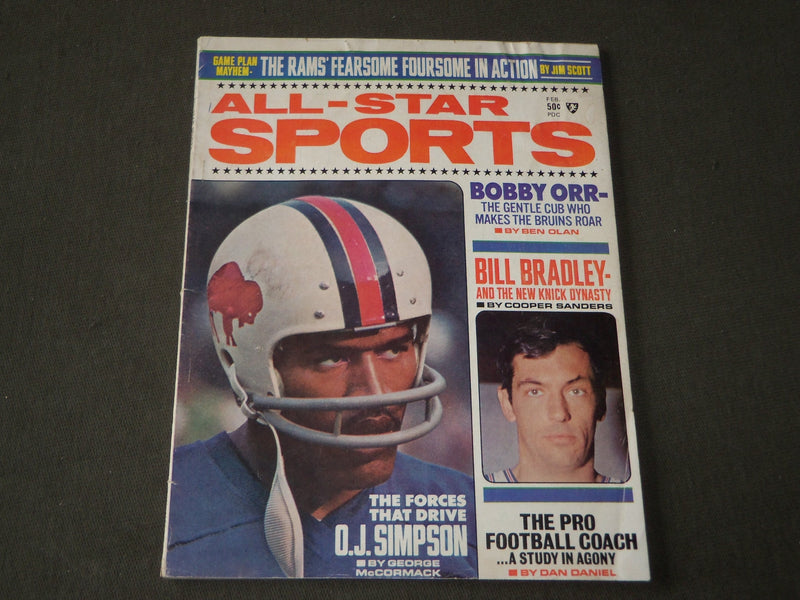 1970 FEBRUARY ALL-STAR SPORTS MAGAZINE - O. J. SIMPSON COVER - CW 869