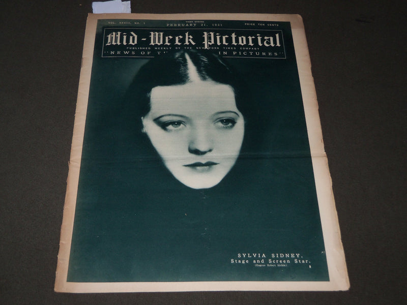 1931 FEBRURAY 21 MID-WEEK PICTORIAL MAGAZINE SECTION - SLYVIA SIDOVEY - J 3235