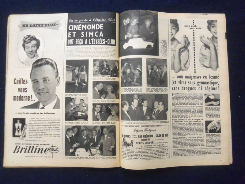 1958 OCT 9 CINEMONDE SPECIAL MAGAZINE-BRIDGET BARDOT COVER -M. MONROE - SP 4868J