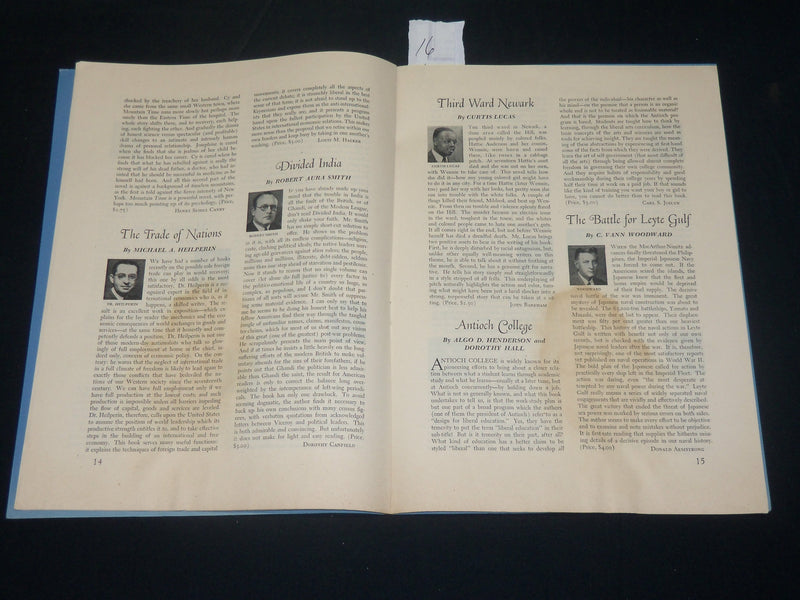 1947 FEBRUARY BOOK OF THE MONTH CLUB NEWS MAGAZINE - JOHN STEINBECK - J 5788