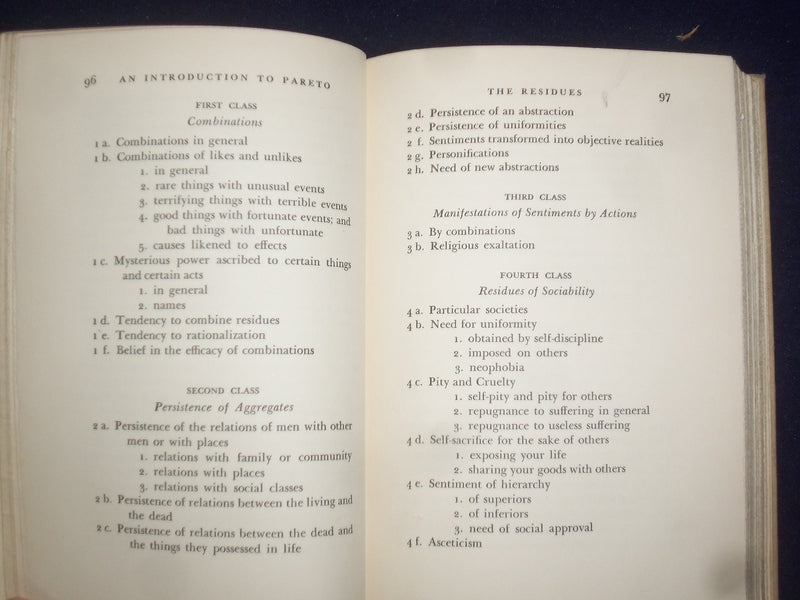 1934 INTRODUCTION TO PARETO HARDCOVER BOOK-HOMANS & CURTIS-1ST EDITION - KD 9202