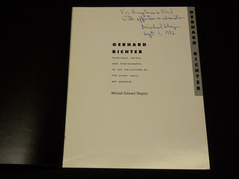 1992 GERHARD RICHTER COLLECTION CATALOGUE SIGNED BY MICHAEL SHAPIRO - J 7476