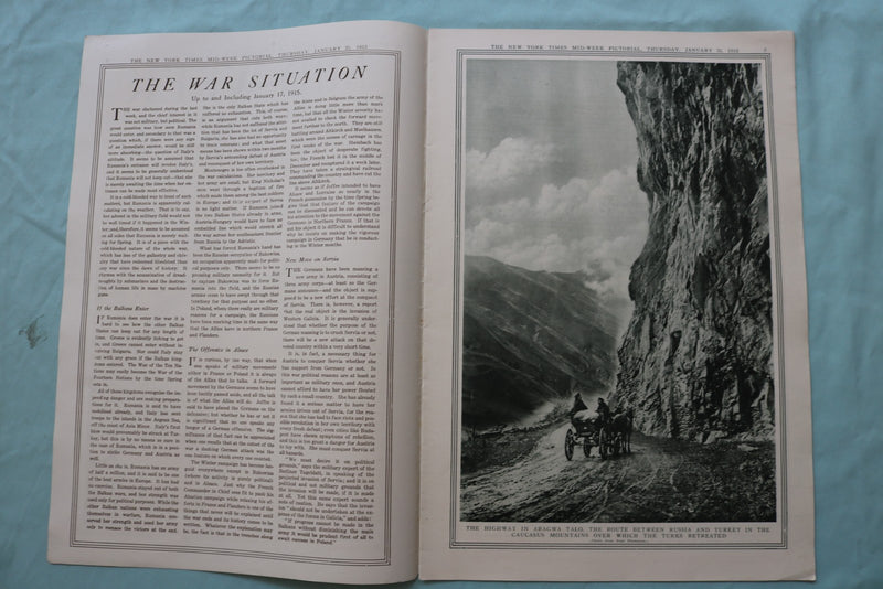 1915 JAN 21 NEW YORK TIMES MID-WEEK PICTORIAL WAR EXTRA-GENERAL JOFFRE - NP 9112