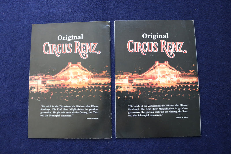 1990'S CIRCUS RENZ PROGRAMS - DUTCH - LOT OF 8 - O 3526