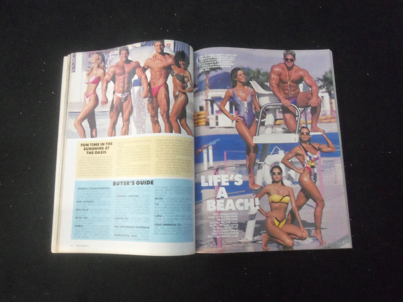 1989 FEBRUARY MUSCLE & FITNESS MAGAZINE - 4TH ANNUAL SWIMSUIT ISSUE - SP 1522H