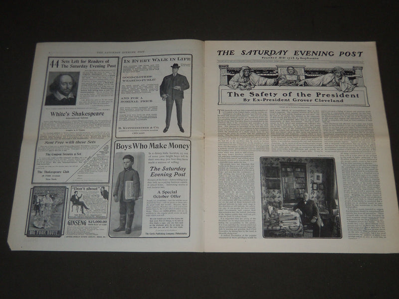 1901 OCTOBER 5 THE SATURDAY EVENING POST MAGAZINE - ILLUSTRATED COVER - SP 552